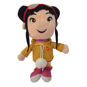 High Five Turkish Airlines Girl Red Glasses Yellow Sweater Plush Doll
